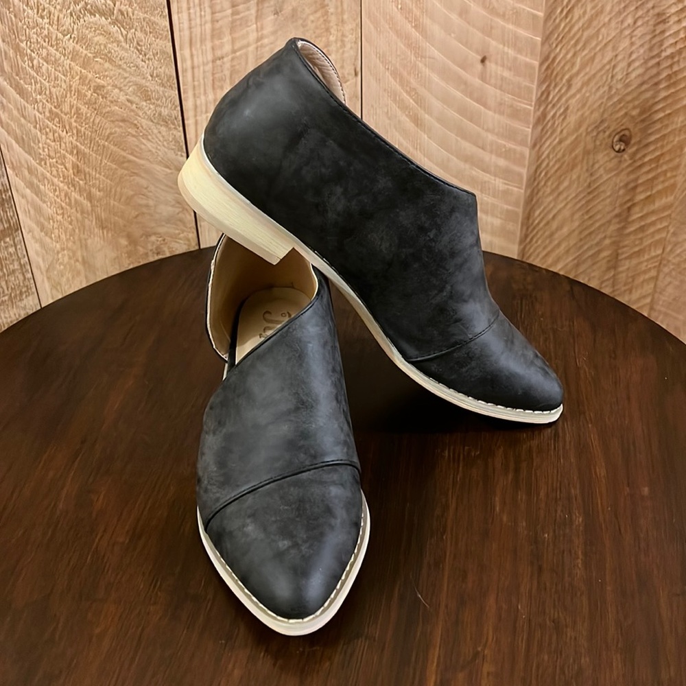 Charcoal gray booties